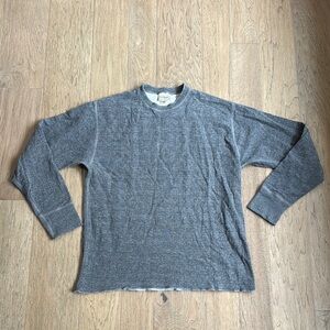 Vintage LL Bean Double Layer Long Sleeve Cotton Wool Shirt Gray Mens Size Large